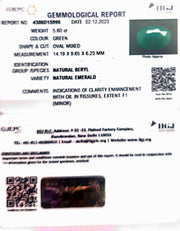 5.60/CT Natural Panna Stone with Govt. Lab Certificate (3441)